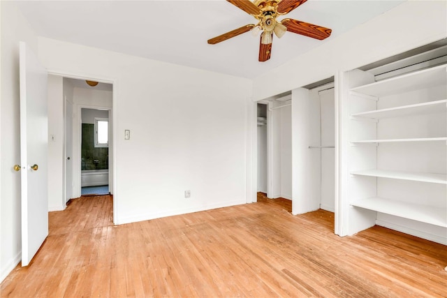 22401 Hillside Ave Unit 2, Queens Village, NY 11427 - unfurnished bedroom featuring light wood-type flooring and a closet