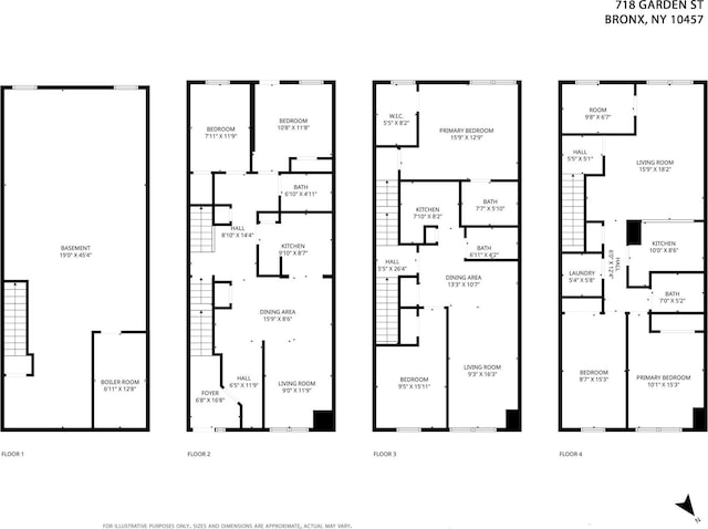 718 Garden St, Bronx, NY 10457 - view of home floor plan