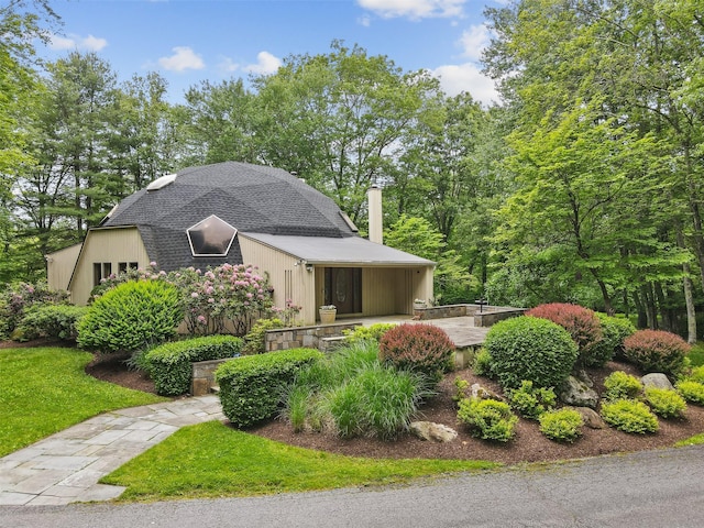 295 N Salem Rd, Waccabuc, NY 10597 - view of front of house featuring a chimney and roof with shingles