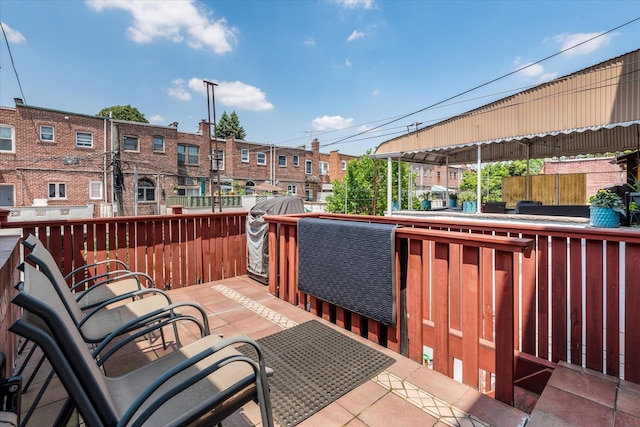 88-37 74th Ave, Glendale, NY 11385 - wooden terrace with a residential view