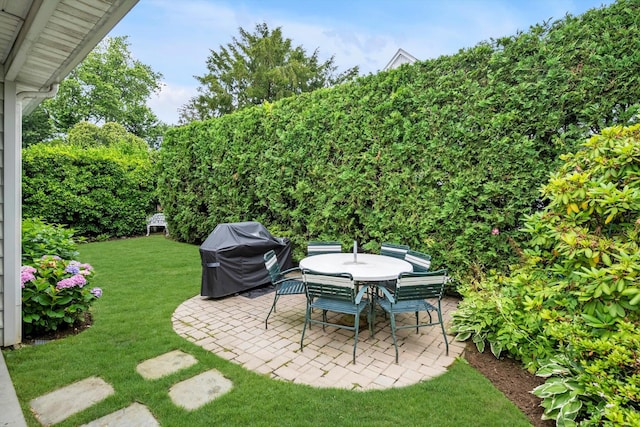 51 Highfield Ave, Port Washington, NY 11050 - view of patio / terrace featuring a grill and outdoor dining space