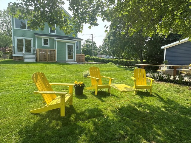 412 Atlantic Ave, Greenport, NY 11944 - view of green lawn featuring entry steps
