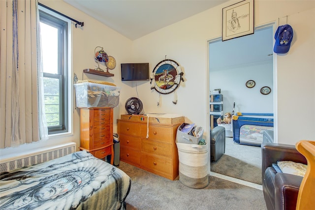 83-85 Woodhaven Blvd Unit 6F, Woodhaven, NY 11421 - carpeted bedroom featuring radiator heating unit
