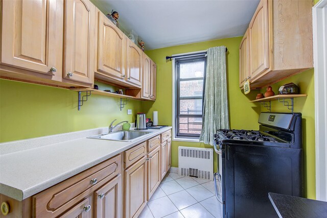 83-85 Woodhaven Blvd Unit 6F, Woodhaven, NY 11421 - washroom featuring radiator heating unit and light tile patterned floors