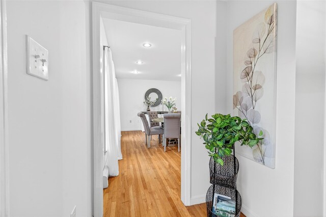 18 Jenkins Ct, Ossining, NY 10562 - corridor featuring light wood-style floors and recessed lighting