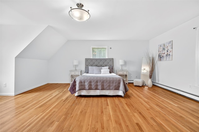 18 Jenkins Ct, Ossining, NY 10562 - bedroom with light wood-style flooring and vaulted ceiling