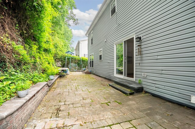 18 Jenkins Ct, Ossining, NY 10562 - view of patio / terrace with a trampoline and entry steps