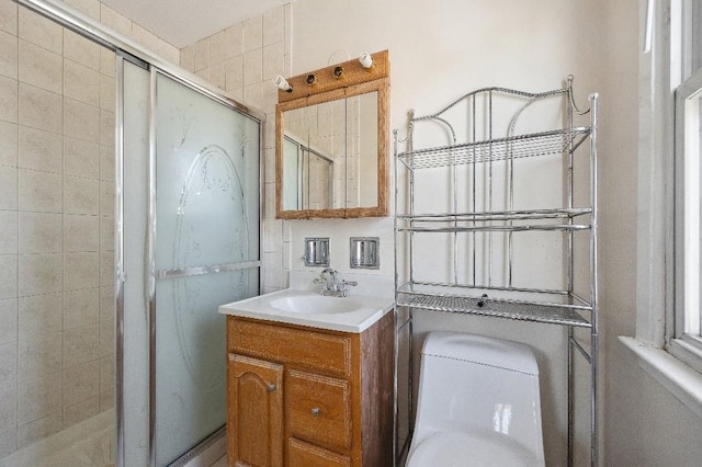 214-04 18th Ave, Bayside, NY 11360 - full bath with vanity and a stall shower