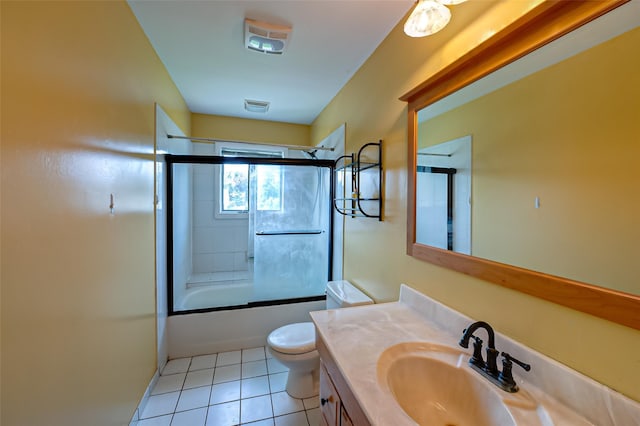 21 Clifford Blvd, Hauppauge, NY 11788 - full bathroom with vanity, shower / bath combination with glass door, and tile patterned flooring