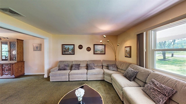 109 Lester Dr, Tappan, NY 10983 - carpeted living room with baseboards