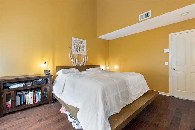 97 Hillcrest Ln, Peekskill, NY 10566 - bedroom with hardwood / wood-style flooring and a high ceiling