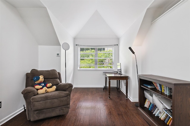 97 Hillcrest Ln, Peekskill, NY 10566 - sitting room featuring wood finished floors and lofted ceiling