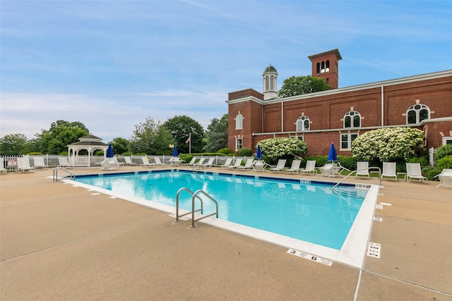 97 Hillcrest Ln, Peekskill, NY 10566 - community pool featuring a patio and a gazebo