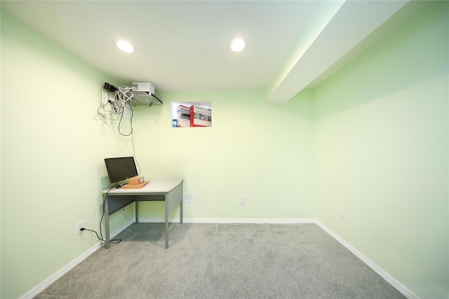 1768 W 5th St, Brooklyn, NY 11223 - unfurnished office with carpet flooring and recessed lighting