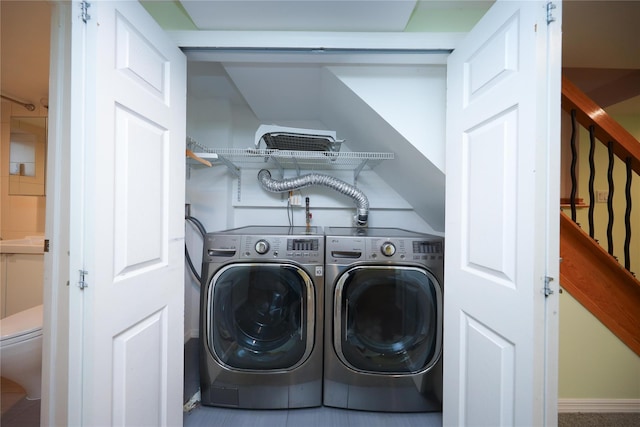 1768 W 5th St, Brooklyn, NY 11223 - washroom with washing machine and dryer