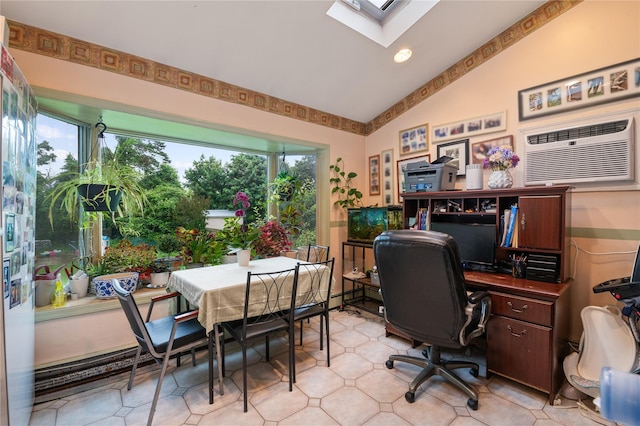 1020 New Mcneil Ave, Lawrence, NY 11559 - office space with vaulted ceiling, a skylight, and recessed lighting