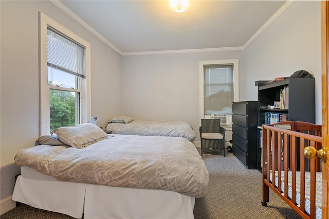 1020 New Mcneil Ave, Lawrence, NY 11559 - bedroom with crown molding and carpet