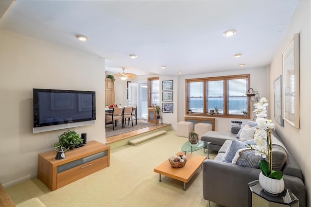 522 Shore Rd Unit 4Kk, Long Beach, NY 11561 - carpeted living room with plenty of natural light and recessed lighting