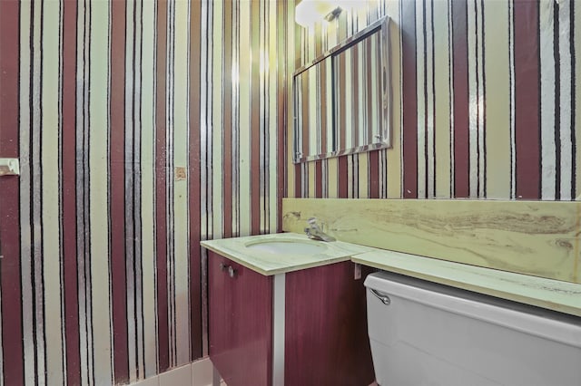 4455 Douglas Ave Unit 3Fe, Bronx, NY 10471 - bathroom featuring vanity and wallpapered walls