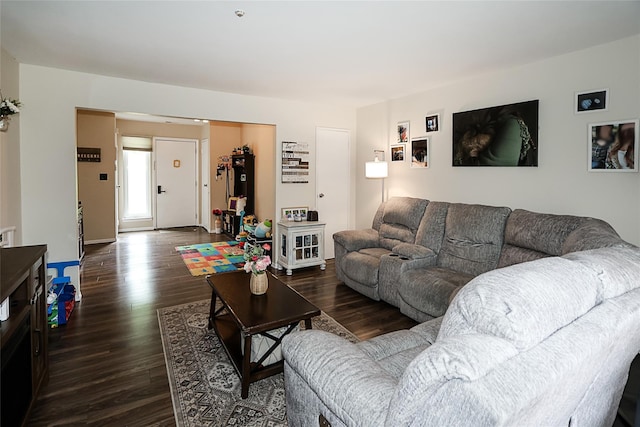 15 Juniper Ct Unit 15, Selden, NY 11784 - living room with dark wood-style floors
