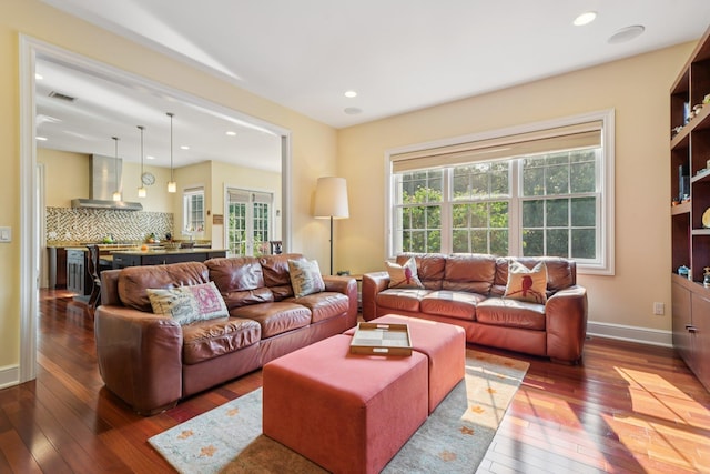 4 Celestial Ct, Saint James, NY 11780 - living area with hardwood / wood-style flooring and recessed lighting