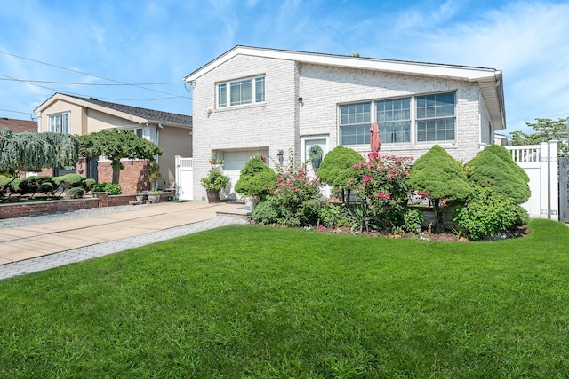 159-23 90th St, Howard Beach, NY 11414 - view of front of home featuring brick siding, concrete driveway, and an attached garage