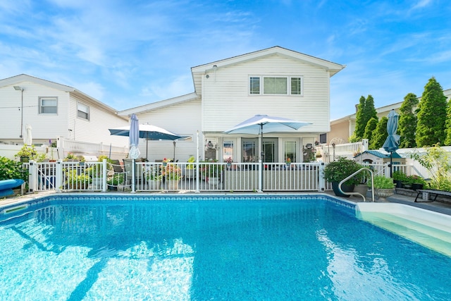 159-23 90th St, Howard Beach, NY 11414 - view of pool featuring a fenced backyard and a patio area
