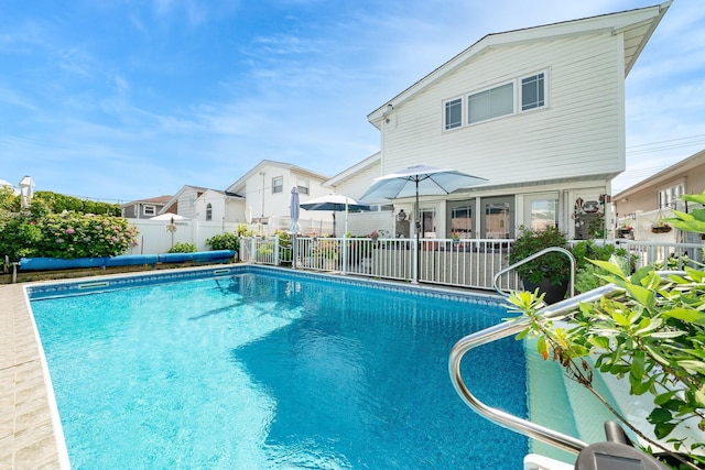 159-23 90th St, Howard Beach, NY 11414 - view of swimming pool with a fenced backyard