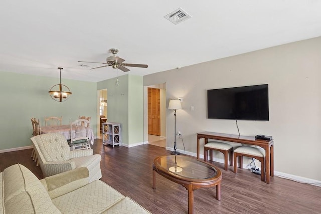96 Enfield Ct Unit B, Ridge, NY 11961 - living area with wood finished floors and ceiling fan