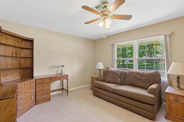 96 Enfield Ct Unit B, Ridge, NY 11961 - living room with ceiling fan and baseboards
