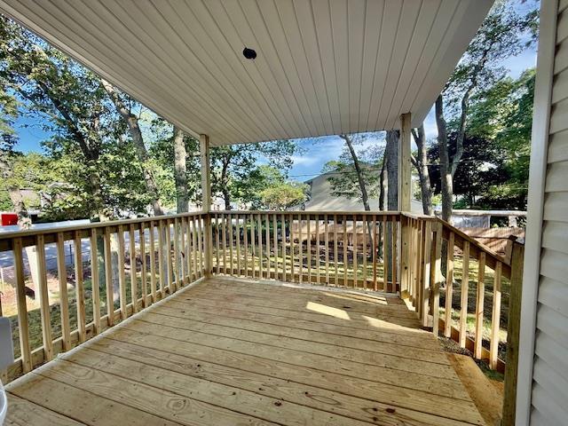 30 7th St, Holbrook, NY 11741 - view of wooden terrace