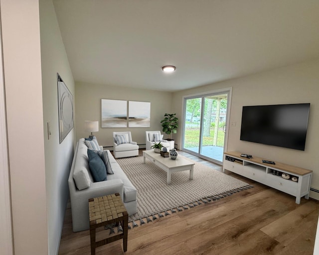 30 7th St, Holbrook, NY 11741 - living room with wood finished floors