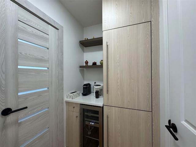 21528 47th Ave Unit 3B, Bayside, NY 11361 - indoor dry bar with wine cooler