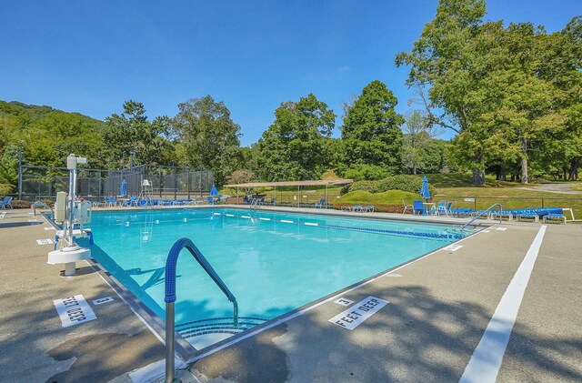 531 Heritage Hls Unit B, Somers, NY 10589 - community pool featuring view of wooded area