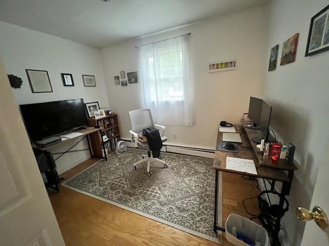4 Meadow Ct, High Falls, NY 12440 - office space featuring a baseboard radiator and wood finished floors