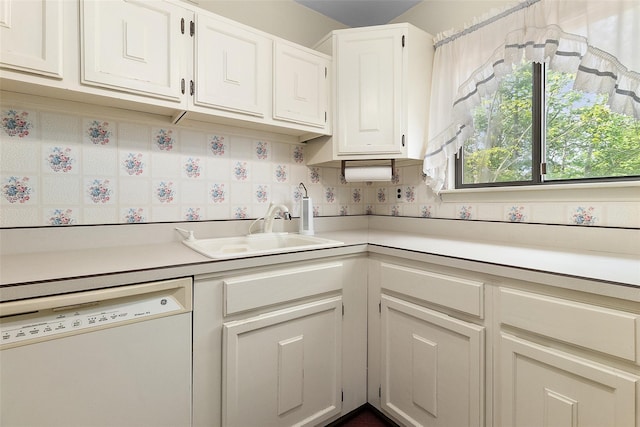 84 Molly Pitcher Ln Unit H, Yorktown Heights, NY 10598 - kitchen with white dishwasher, light countertops, and white cabinetry