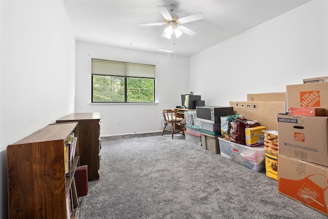 84 Molly Pitcher Ln Unit H, Yorktown Heights, NY 10598 - office featuring carpet flooring and ceiling fan