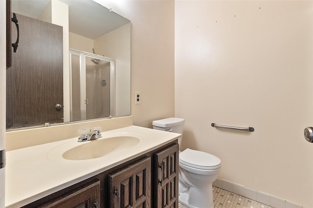 84 Molly Pitcher Ln Unit H, Yorktown Heights, NY 10598 - bathroom with tile patterned flooring, vanity, and a stall shower