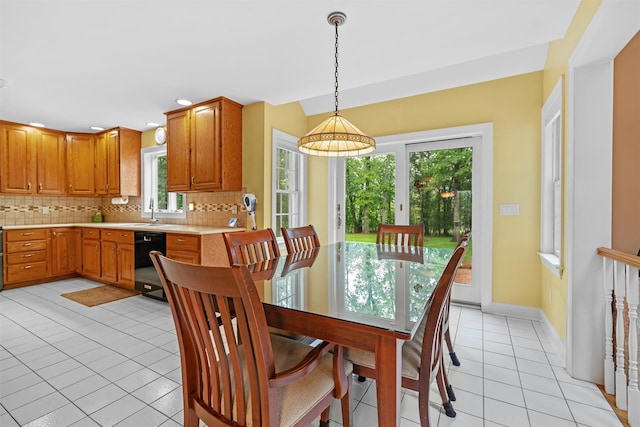 24 Hampton Ct, Wallkill, NY 12589 - dining space featuring light tile patterned floors and recessed lighting