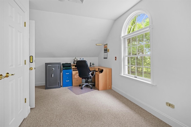 24 Hampton Ct, Wallkill, NY 12589 - office area featuring lofted ceiling and light colored carpet