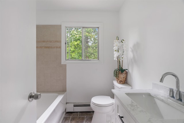 4 Westbrook Dr, Cortlandt Manor, NY 10567 - full bath featuring baseboard heating, vanity, and tile patterned flooring