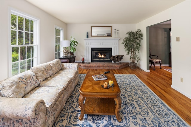 4 Scenic Dr, South Salem, NY 10590 - living area with wood finished floors and a glass covered fireplace
