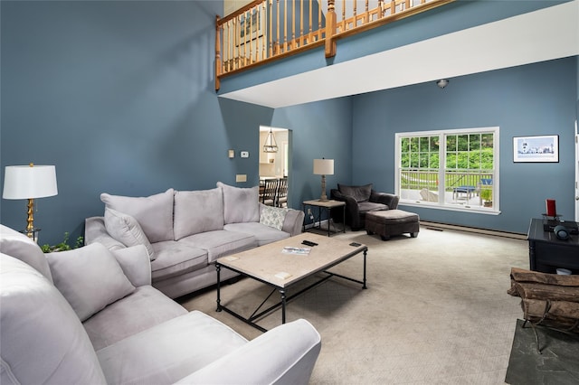 4 Scenic Dr, South Salem, NY 10590 - carpeted living area with a high ceiling