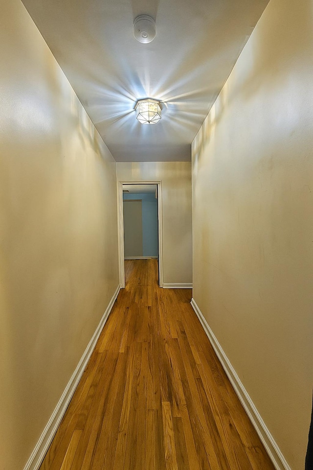 22-39 74th St, East Elmhurst, NY 11370 - corridor with baseboards and wood finished floors