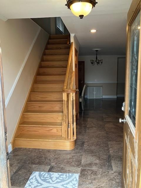 16330 95th St, Howard Beach, NY 11414 - stairway featuring recessed lighting
