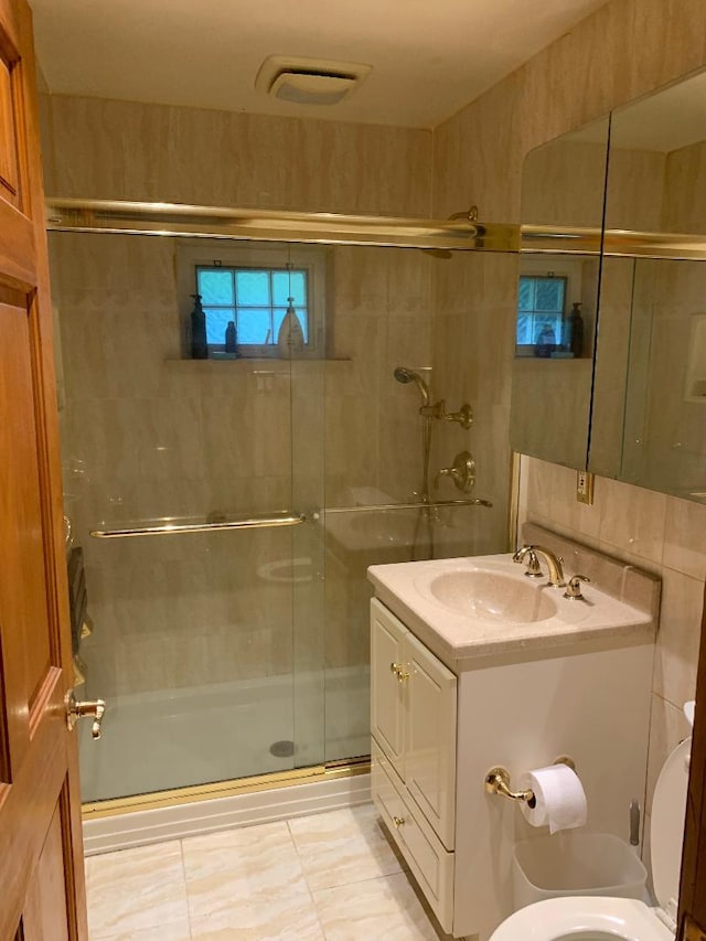 231 Willowood Dr, Wantagh, NY 11793 - full bath with vanity and a stall shower