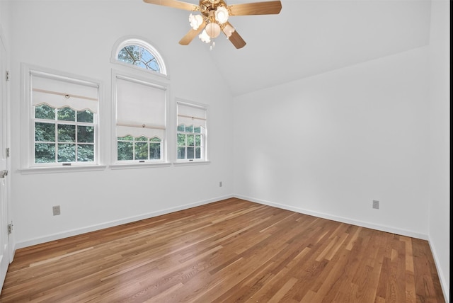 16 Apple Summit Ln, Lagrangeville, NY 12540 - spare room featuring light wood finished floors, ceiling fan, and high vaulted ceiling