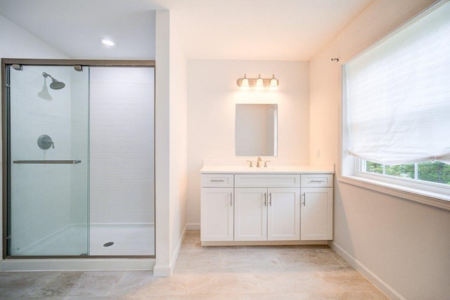 31 Pinto Rd W, Middletown, NY 10941 - full bath with vanity, a stall shower, and tile patterned flooring