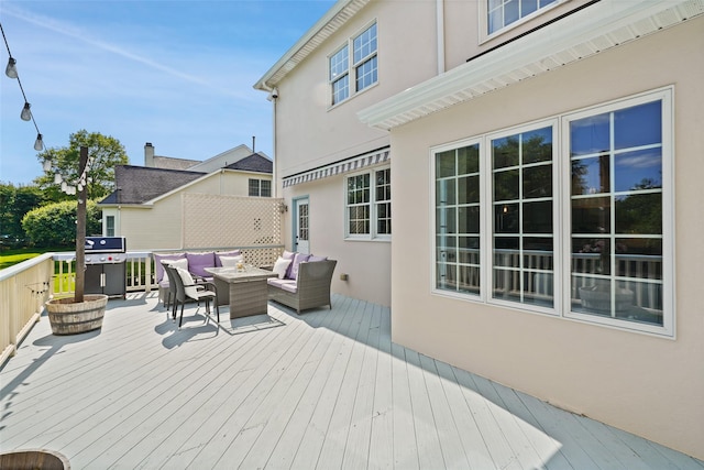 10 Inverness Ct, White Plains, NY 10605 - deck featuring outdoor lounge area and area for grilling