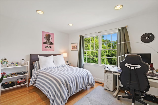 10 Inverness Ct, White Plains, NY 10605 - bedroom with a desk, wood finished floors, and recessed lighting